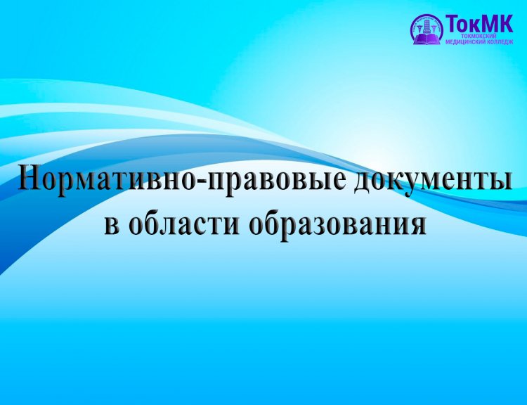 Нормативно-правовые документы в области образования